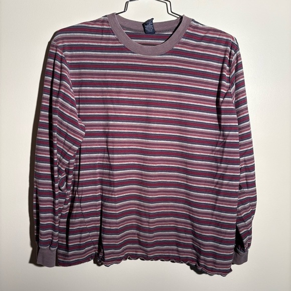 Vintage Lands’ End Super T Striped Long Sleeve Tee - Picture 2 of 8